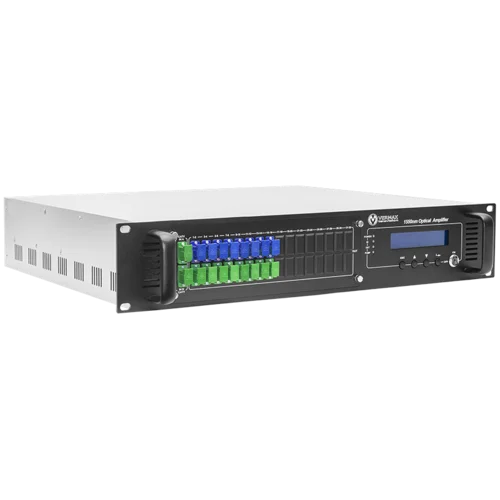 Оптический усилитель VERMAX для сетей КТВ, 2 входа, 16*19dBm выхода, WDM фильтр PON